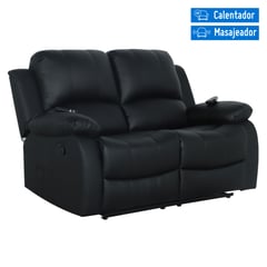 JUST HOME COLLECTION - Sillón Reclinable 2 Cuerpos Calentador Masajeador Atlanta