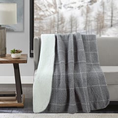 JUST HOME COLLECTION - Manta Sherpa Roll 125x150cm Gris