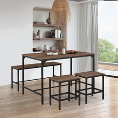 JUST HOME COLLECTION - Juego de Comedor 4 Sillas Amana